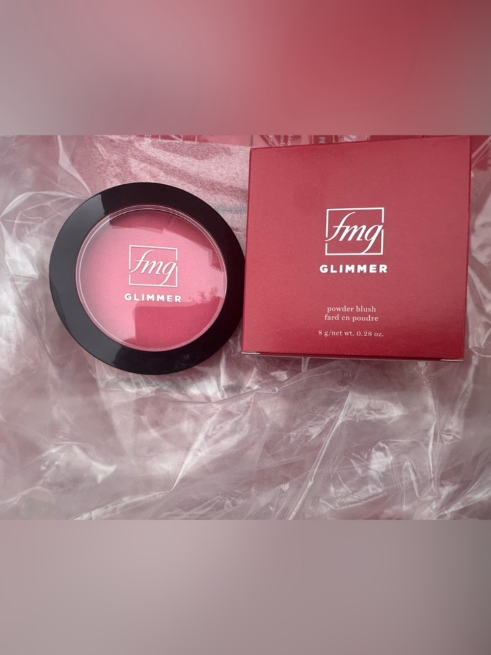 Avon fmg Glimmer Powder Blush -  Petal Pink  + TGIF Blush Brush NIB - Picture 6 of 7